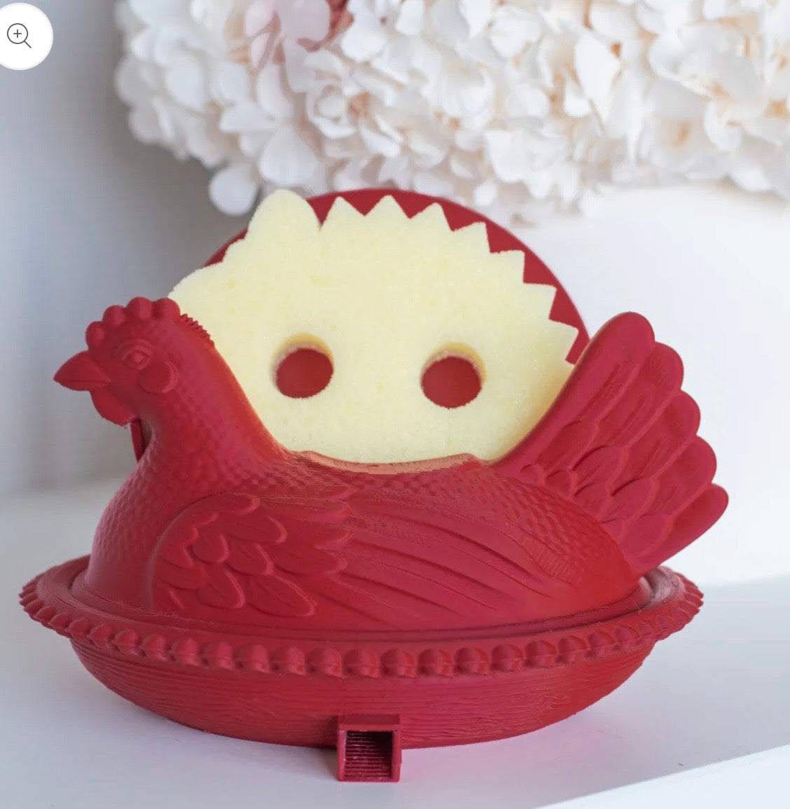 **PREORDER** Red Nesting Hen Scrub Sponge Holder