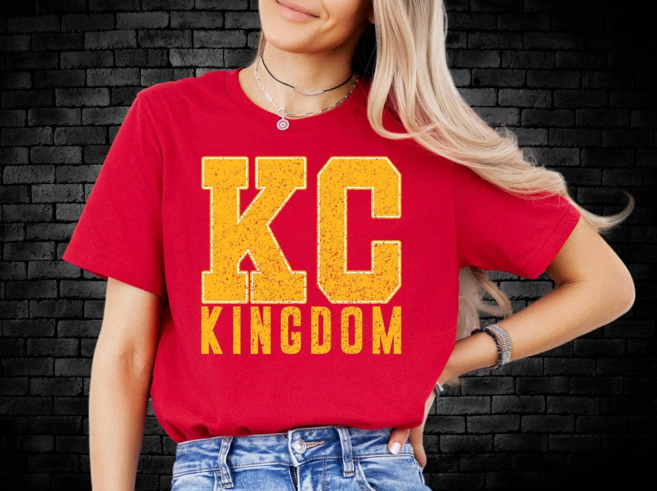 **FIRST 50** Gold Grunge KC Kingdom Red Tee