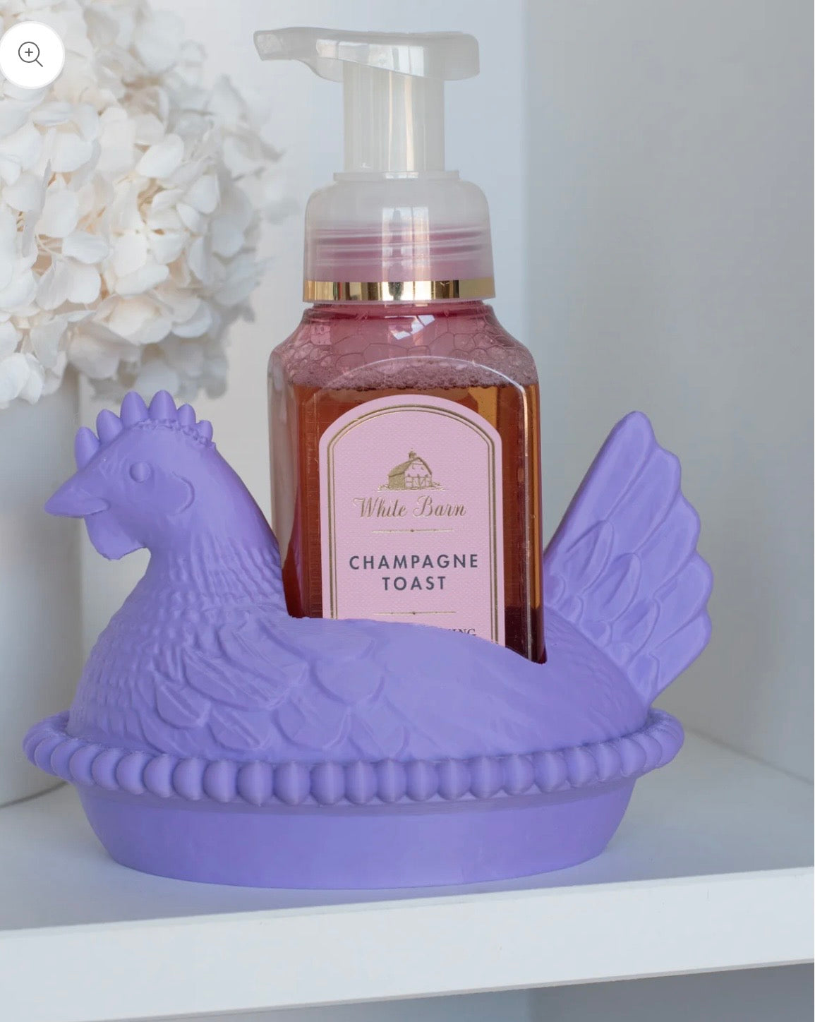 **PREORDER** Light Purple Nesting Hen B&BW Soap Holder