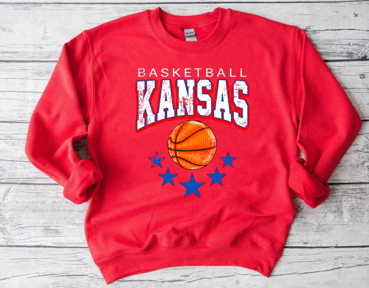 Kansas Basketball Red Sweatshirt