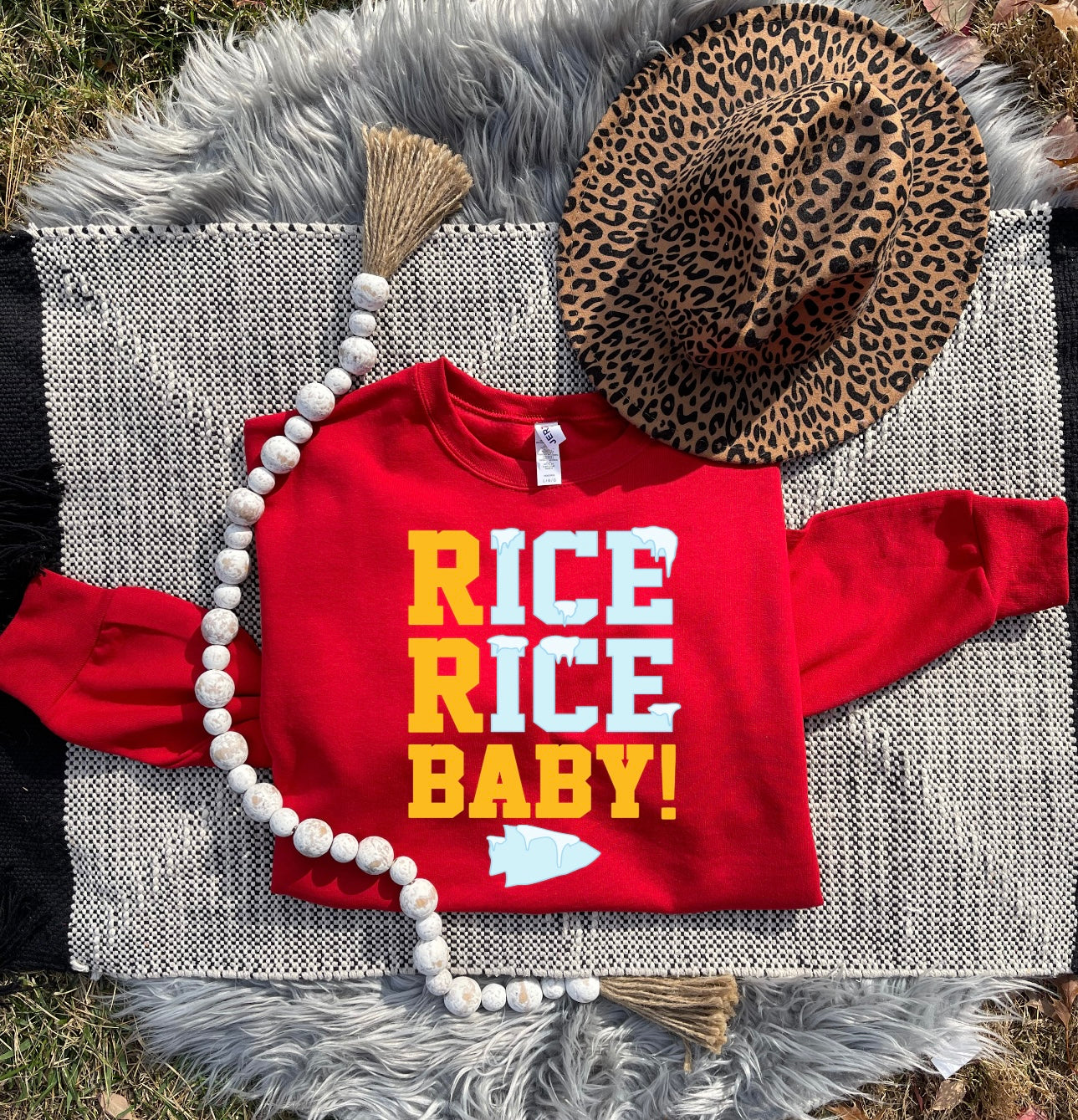 Rice Rice Baby Arrowhead Red Sweatshirt