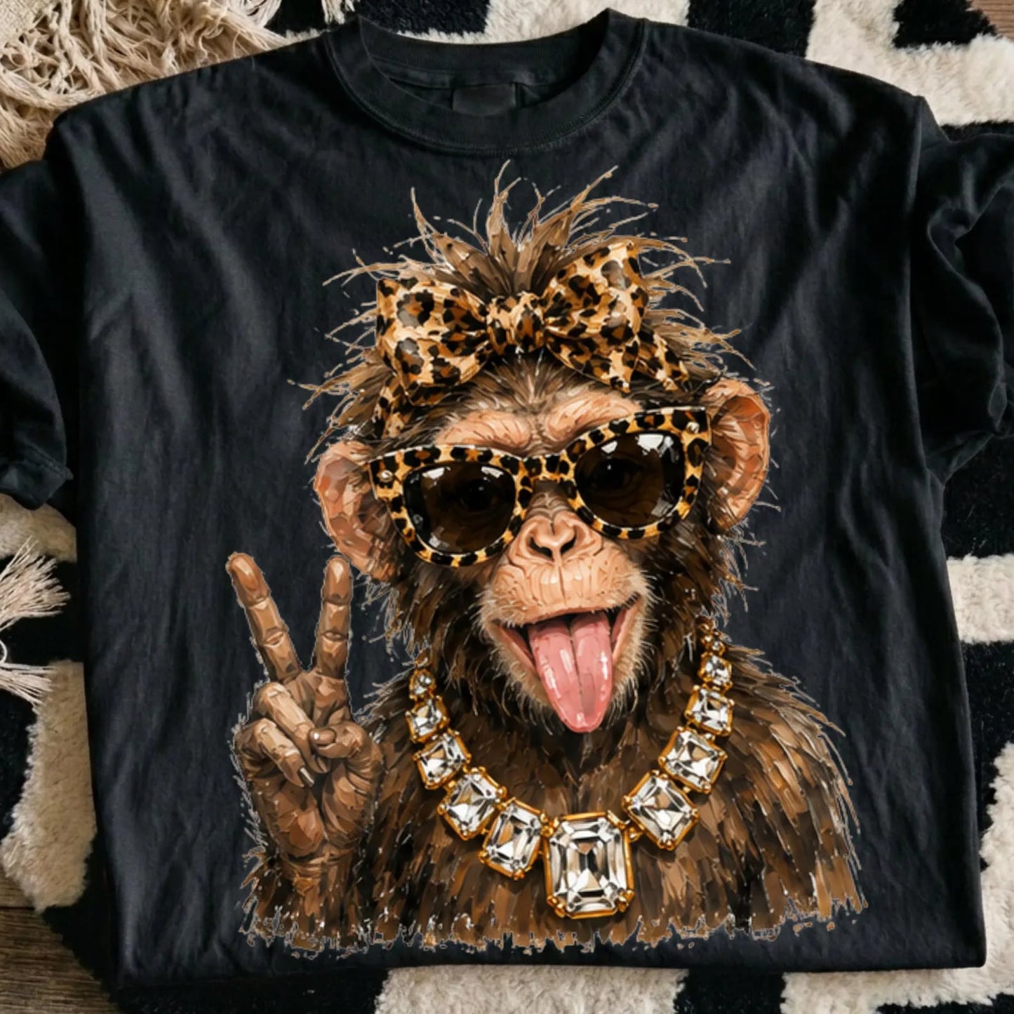 Glam Monkey Black Tee