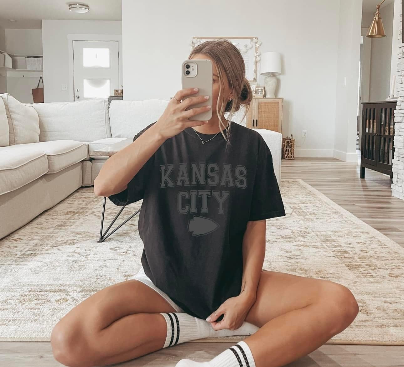 **DEAL PRICE** Black Kansas City Grey Arrowhead Black Tee