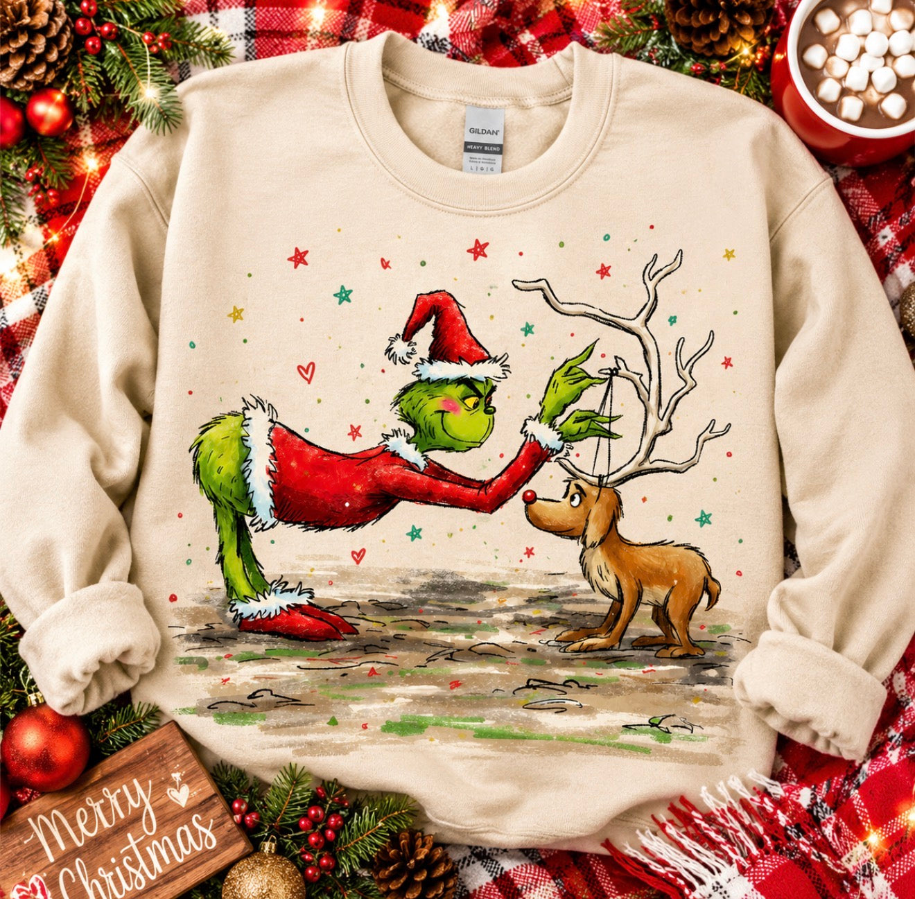 **CHRISTMAS IN JULY** Reindeer Games Sand Sweatshirt
