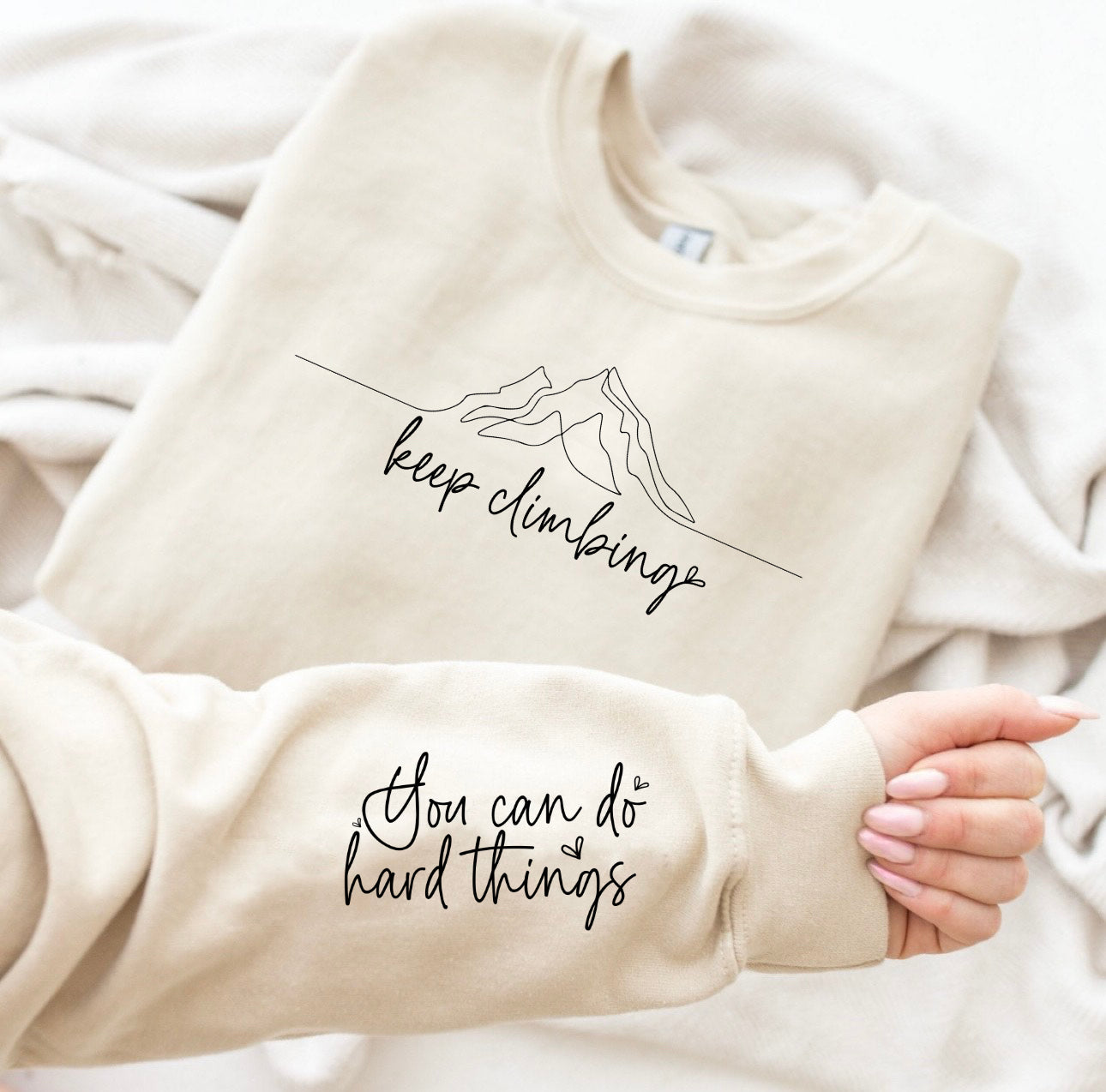 Black Keep Climbing Sand Sweatshirt