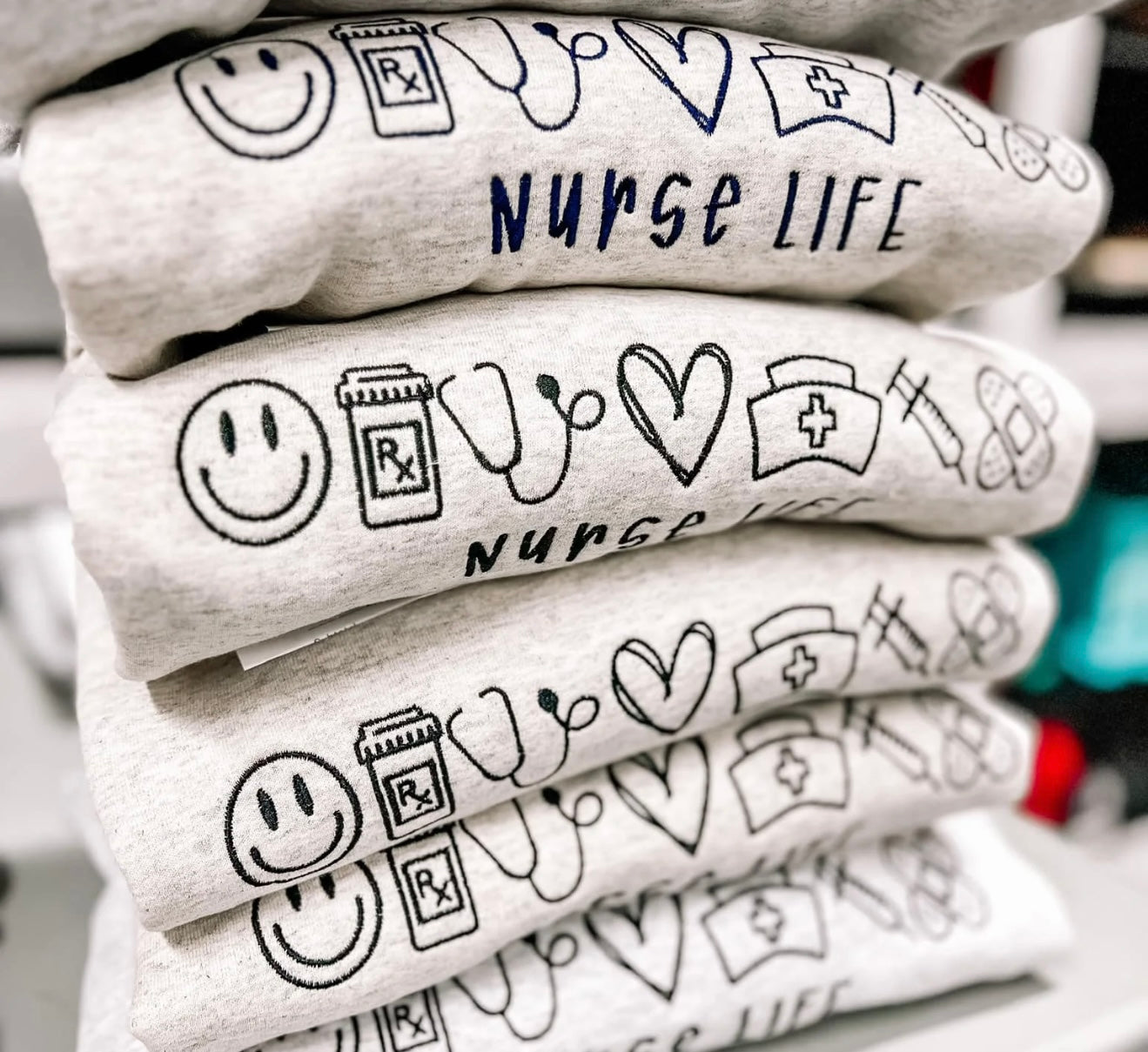 **EMBROIDERED** Occupation Icon Ash Sweatshirt