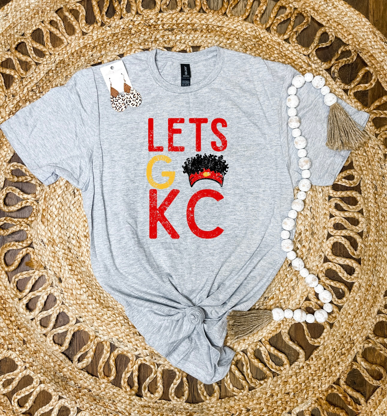 **HALFTIME DEAL** Let’s Go KC Mahomes Sports Grey Tee