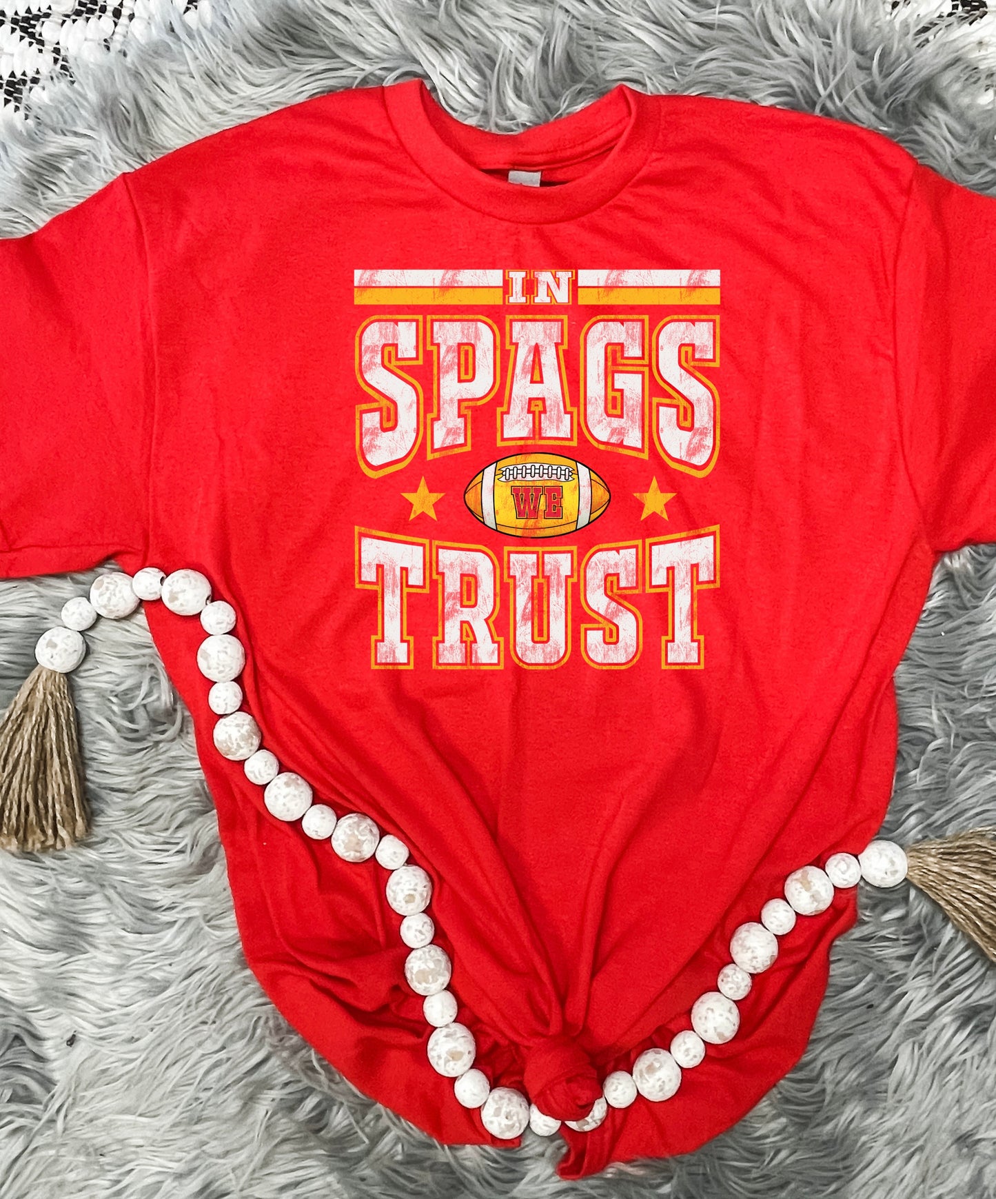 In Spags We Trust Red Tee