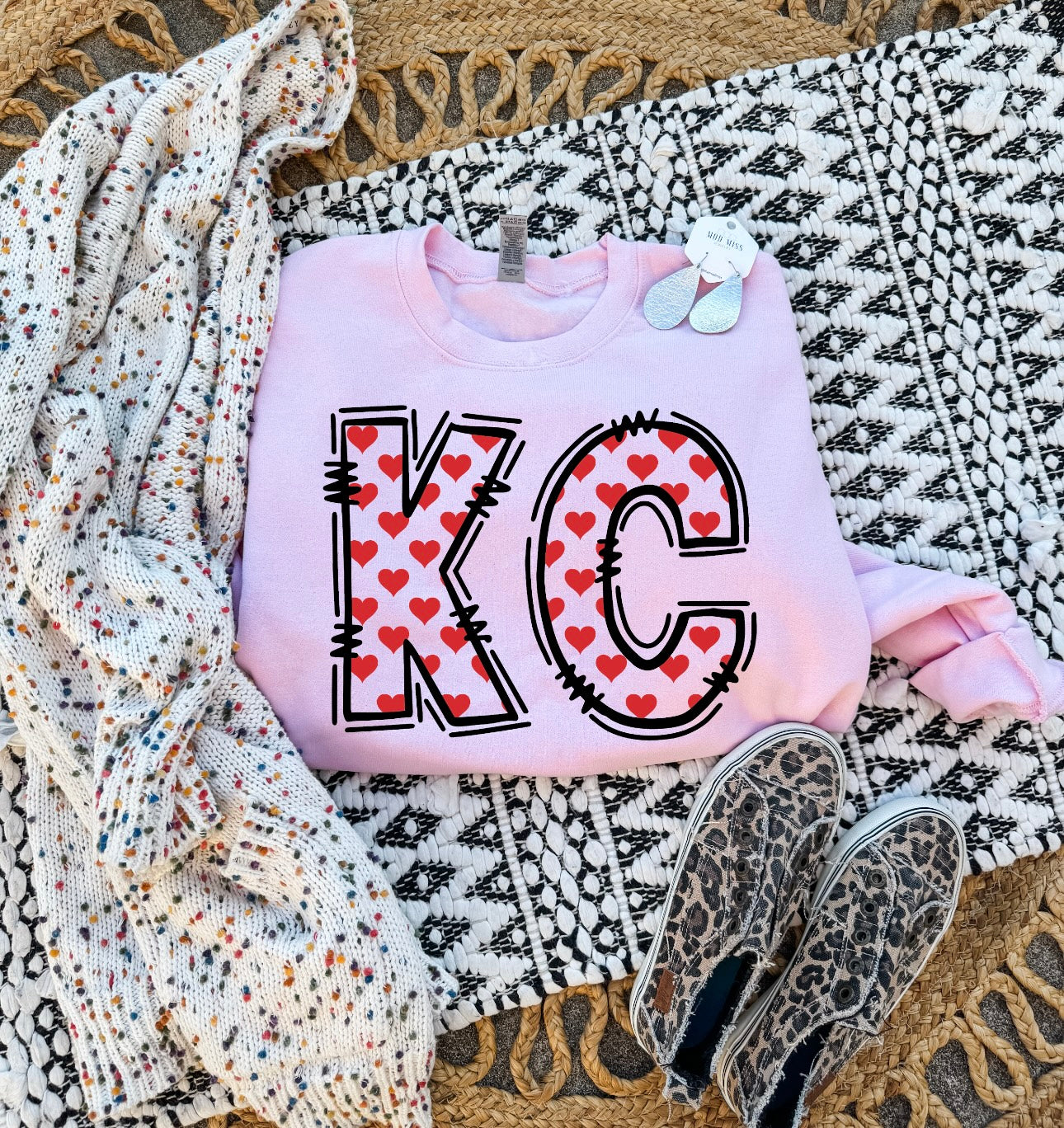 KC Doodle Pink Sweatshirt