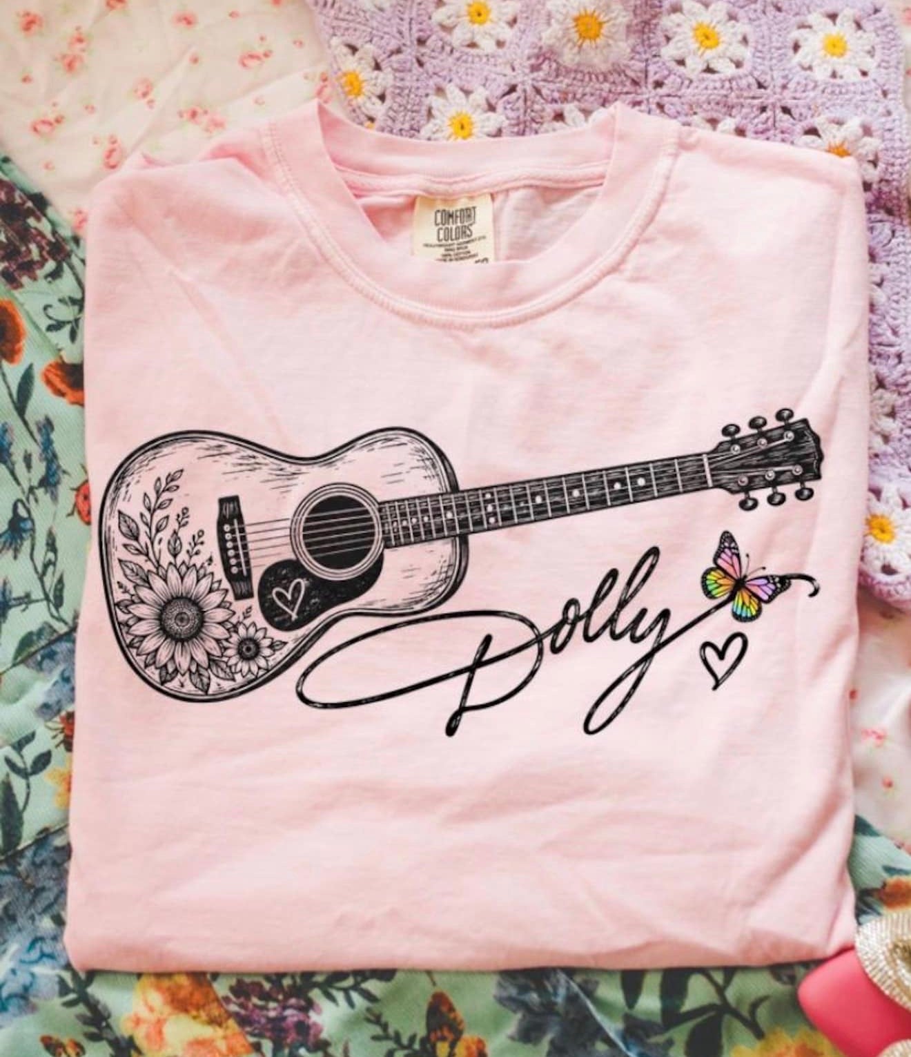 Butterfly Guitar Blossom Tee