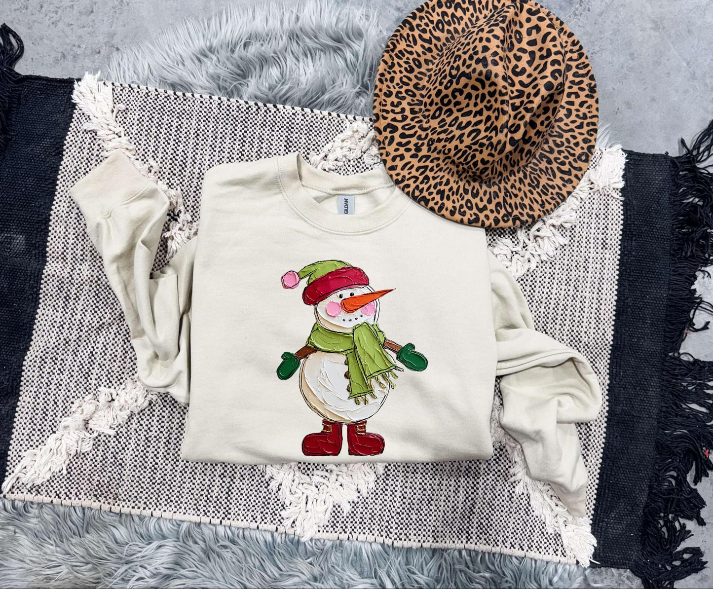 Preppy Snowman Sand Sweatshirt