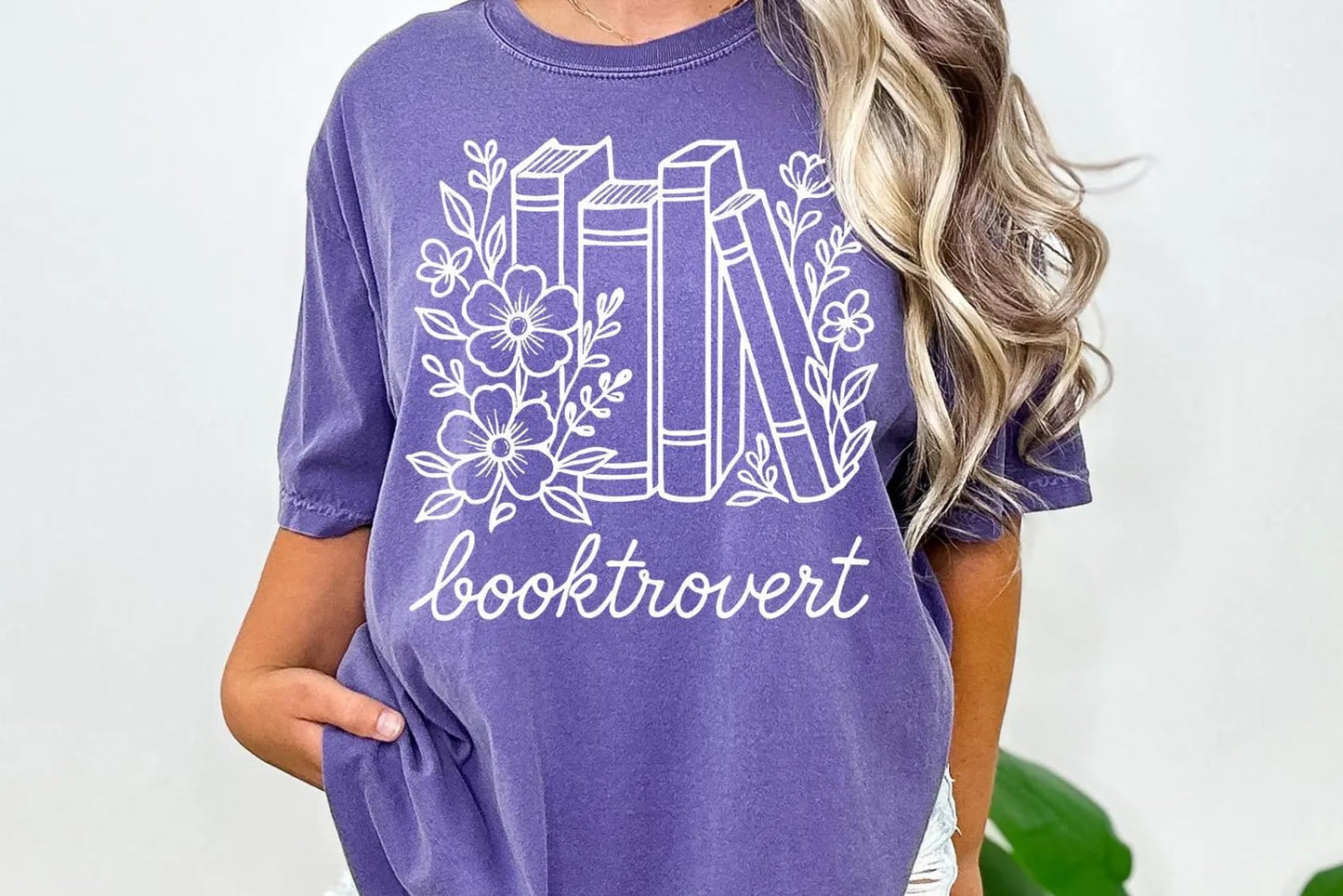 Booktrovert Violet Tee