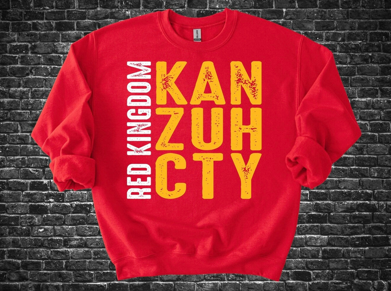 **HALFTIME DEAL** Red Kindgom Kan Zuh City Red Sweatshirt