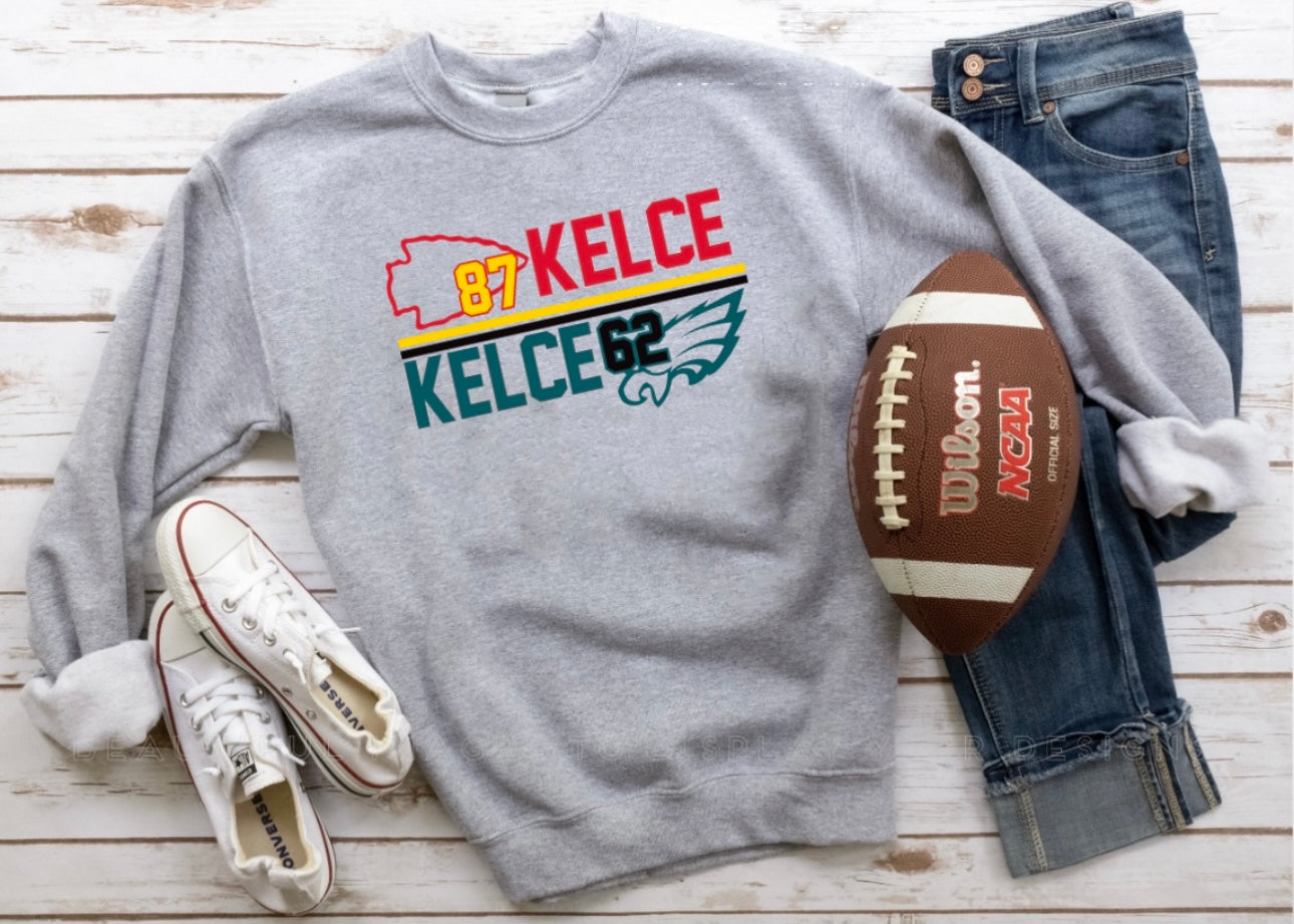 Kelce 87 62 Sports Grey Sweatshirt