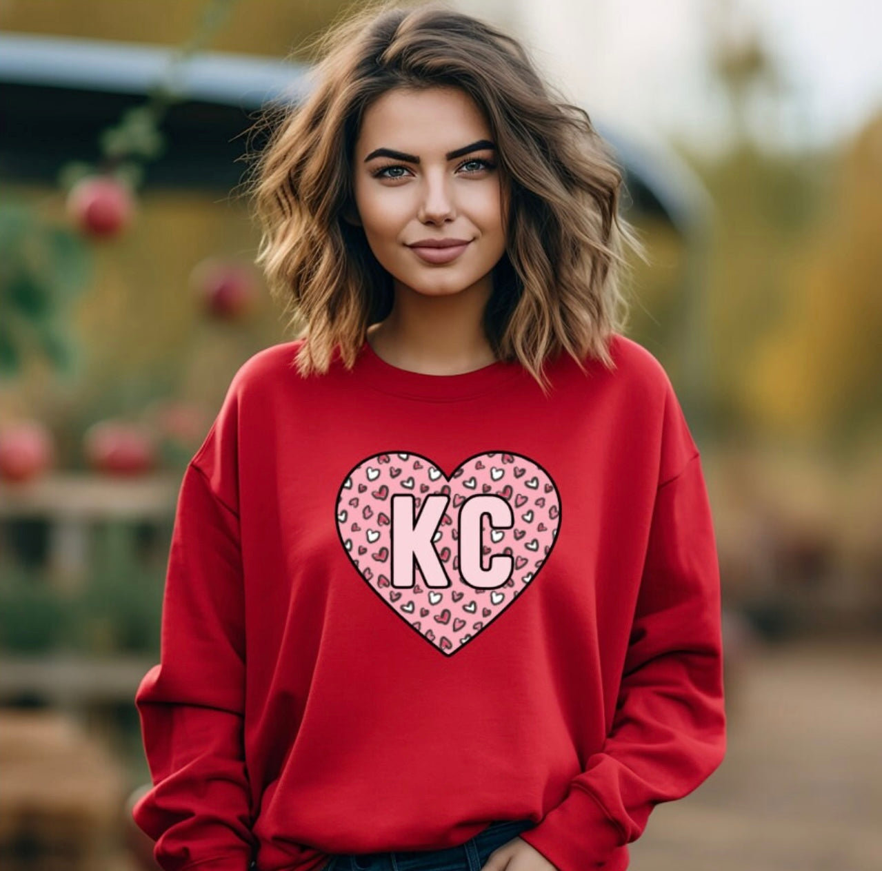 KC Mini Hearts Red Sweatshirt