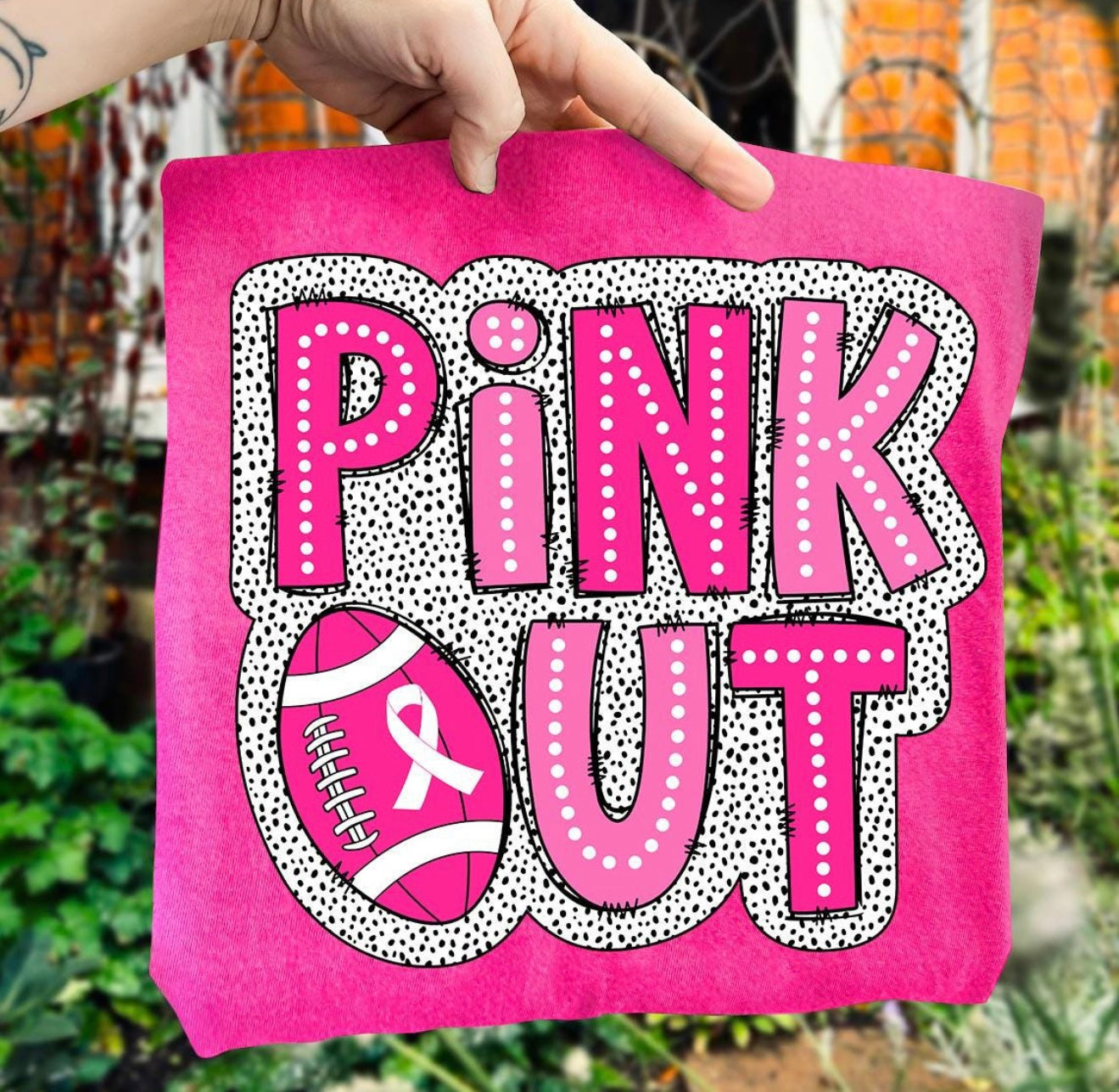 Spotted Pink Out Heliconia Tee