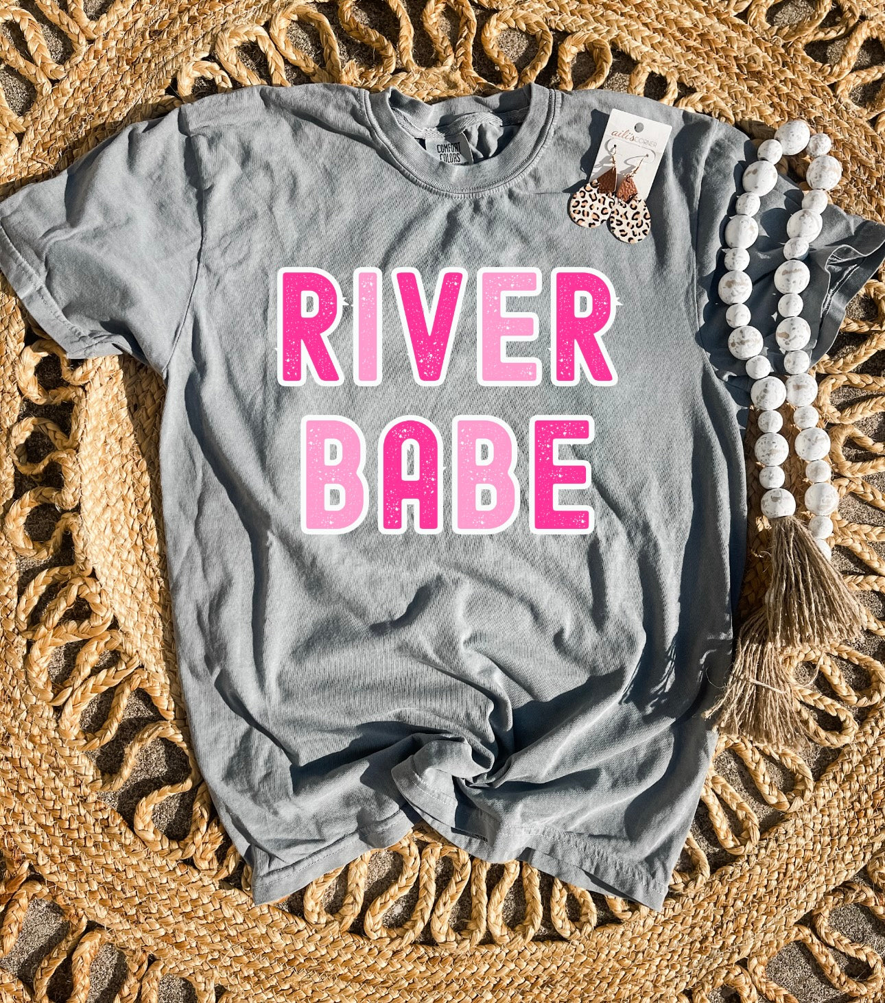 River Babe Grey Tee