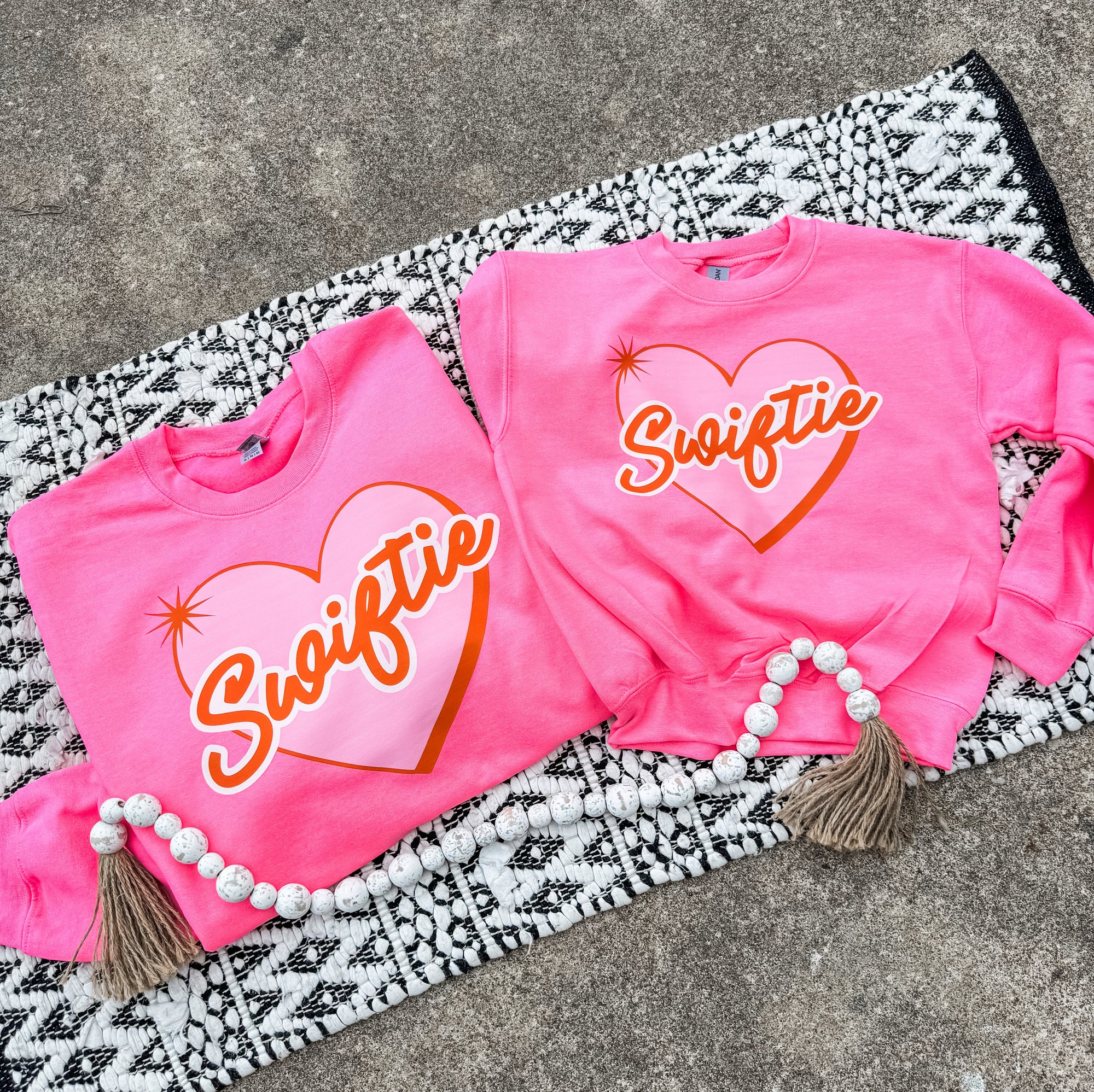 Swiftie Heart Hot Pink Sweatshirt