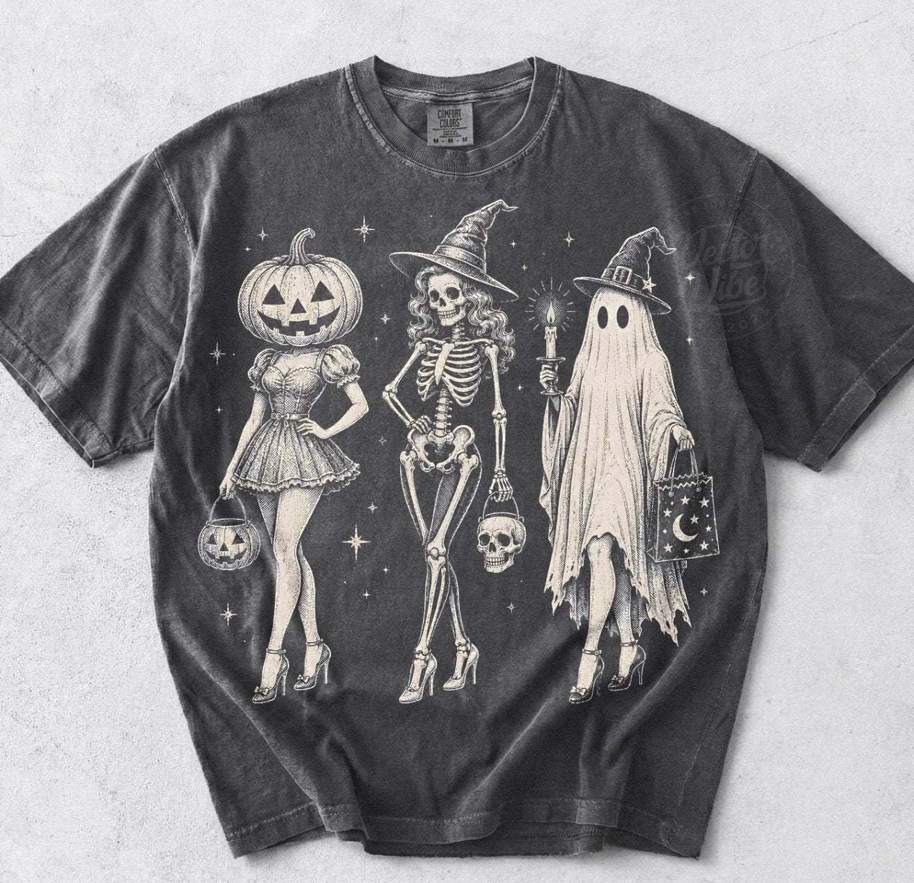 Spooky Girl Halloween Squad Pepper Tee