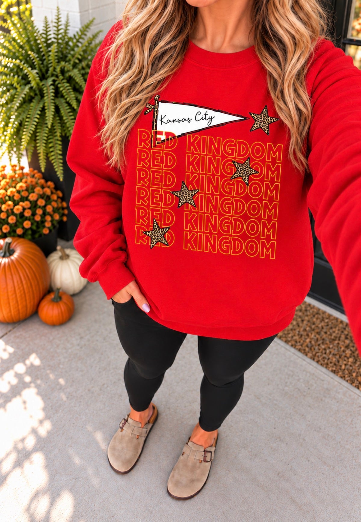 Red Kingdom Repeat Leopard Stars Red Option