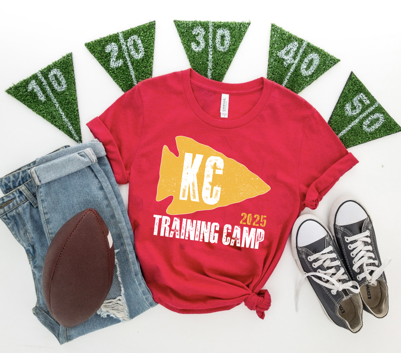 Gold Arrowhead 2025 Training Camp Red Tee