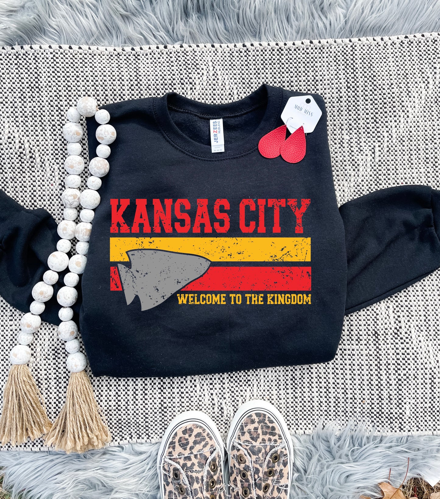 Kansas City Welcome To The Red Kingdom Black Sweatshirt