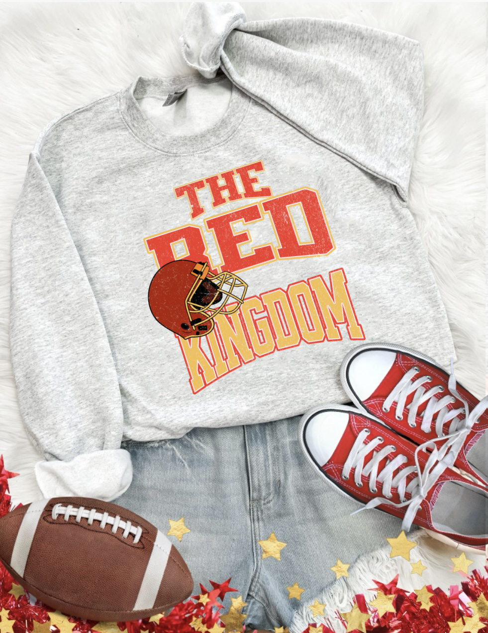 The Red Kingdom Helmet Ash Sweatshirt
