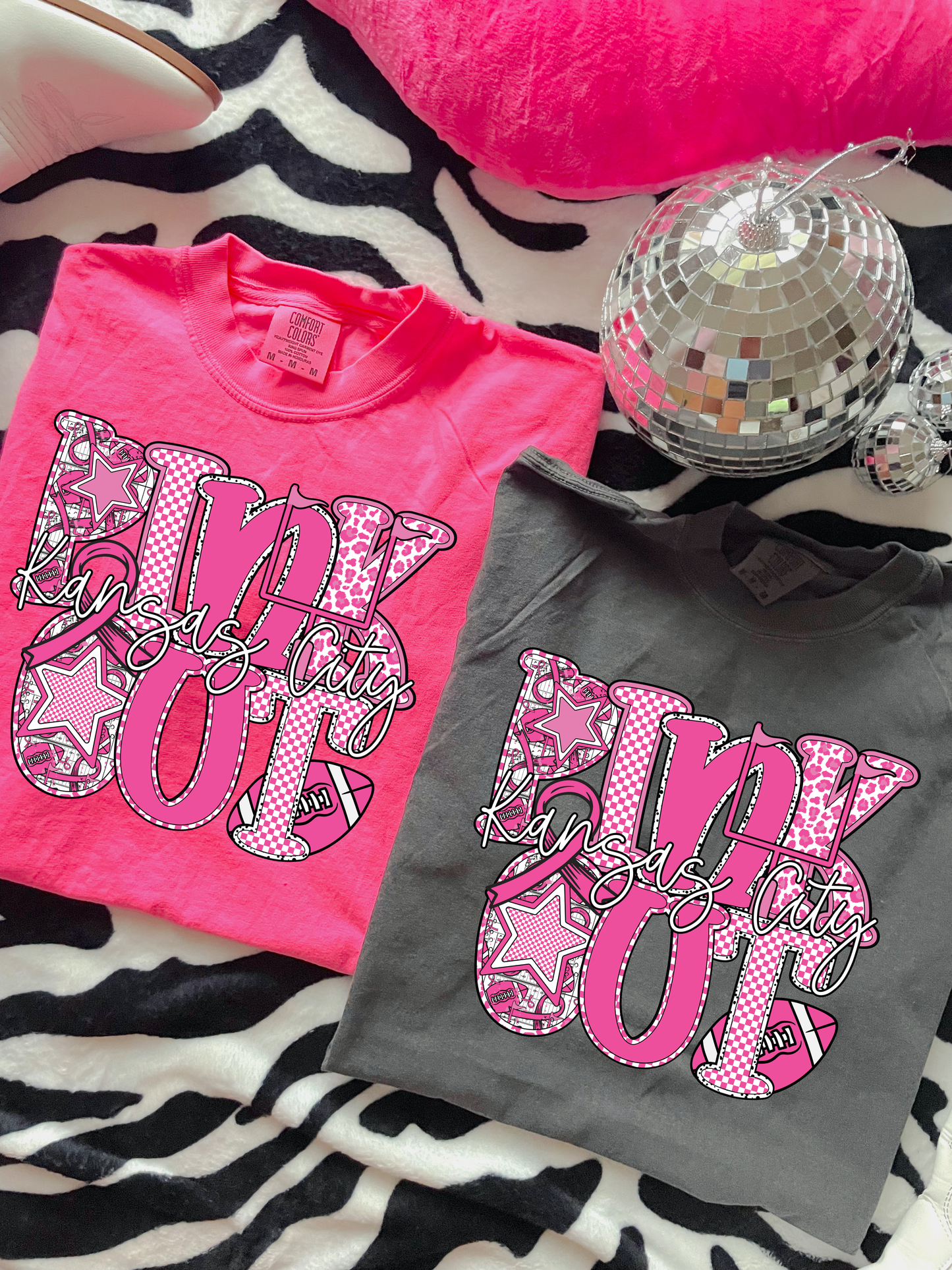 Kansas City Script Pink Out Color Option