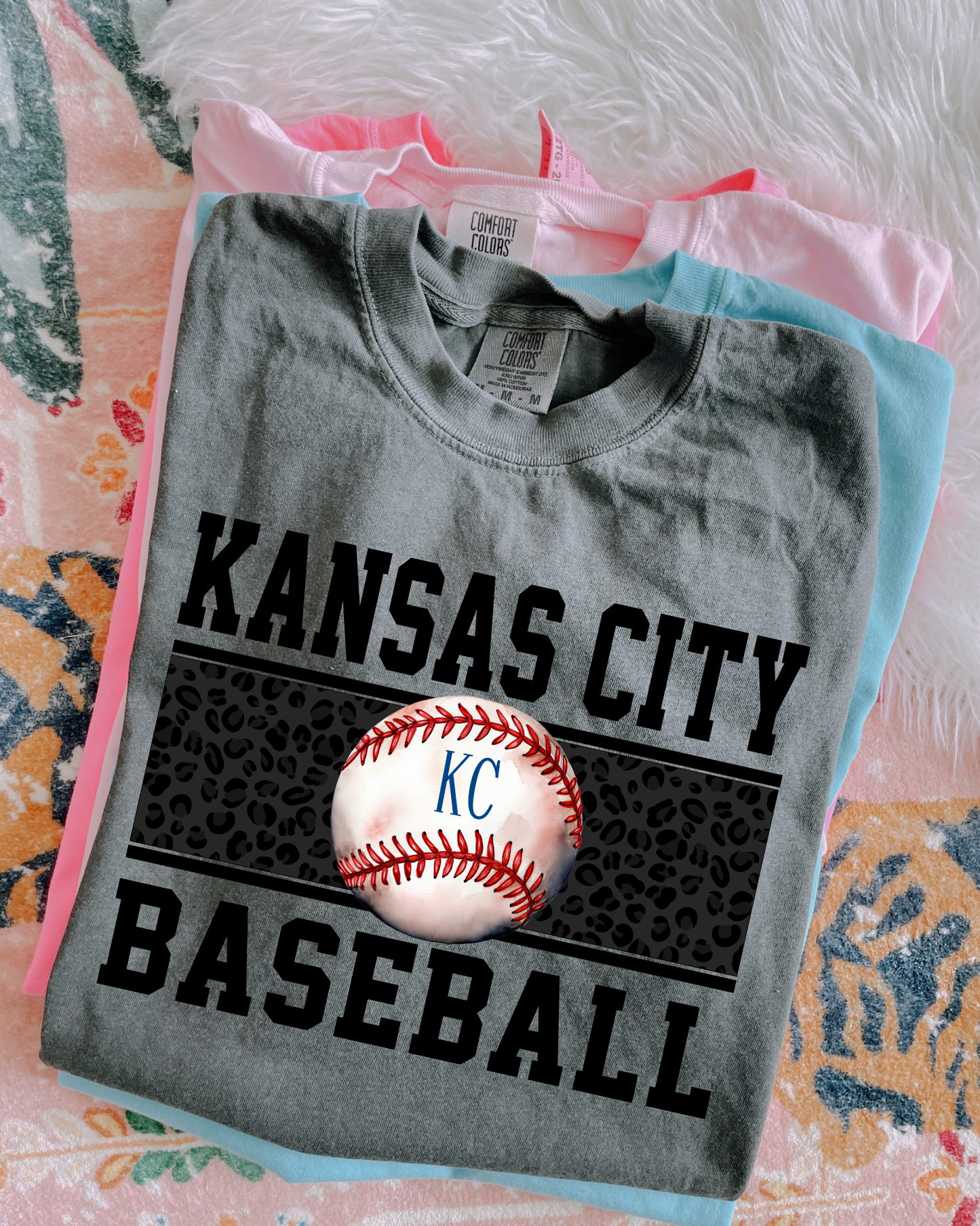 Black Leopard Kansas City Baseball Pepper Tee