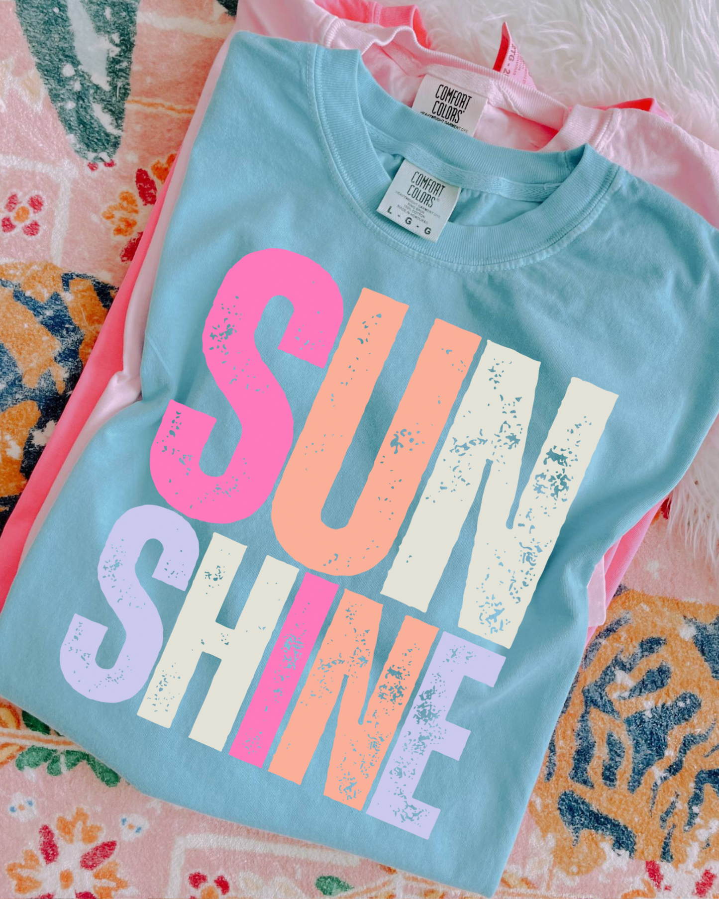 **DEAL PRICE** Colorful Sunshine Chalky Mint Tee