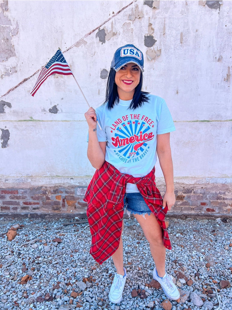 **PREORDER** Land Of The Free Because Of The Brave Tee