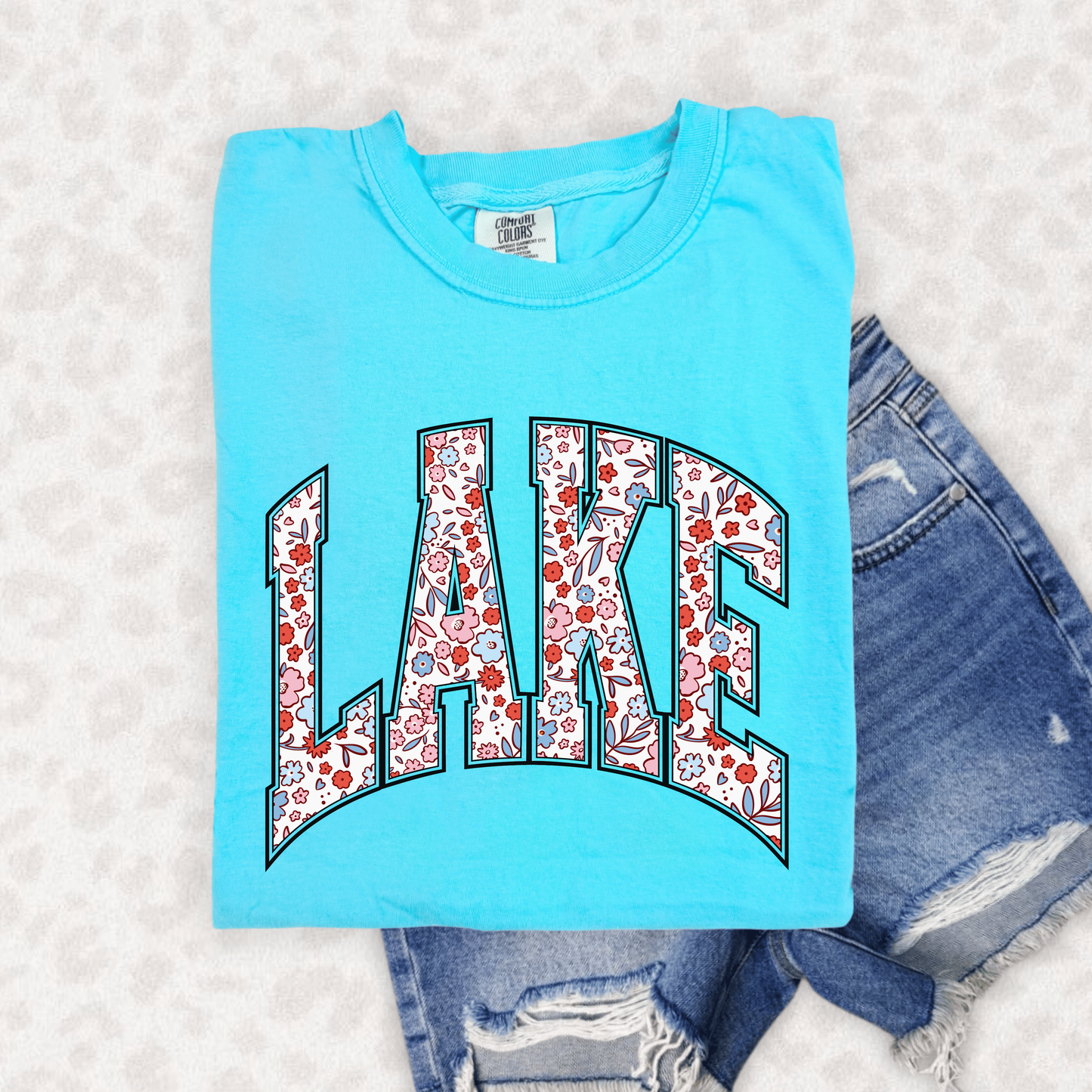 Ditsy Floral Lake Lagoon Tee