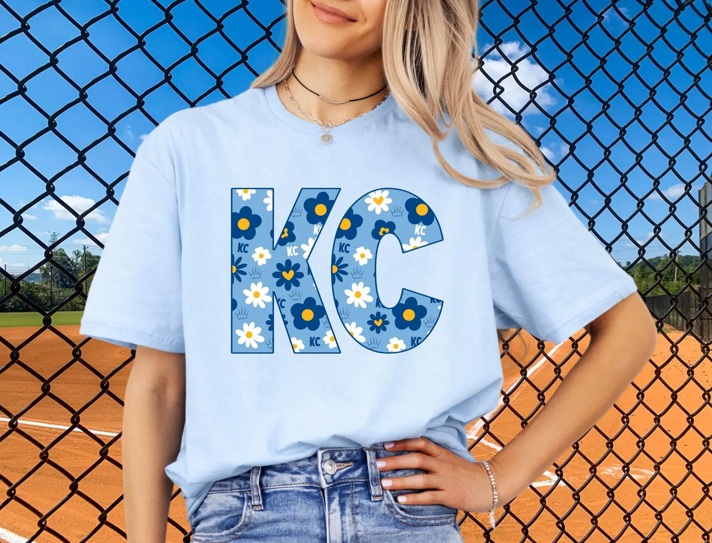 Light Blue KC Daisies Light Blue Tee