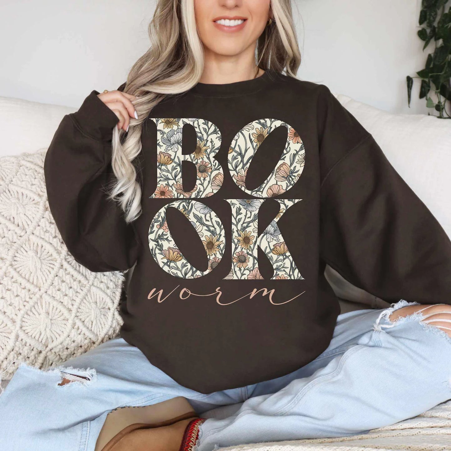 Book Worm Chocolate Sweatshirt