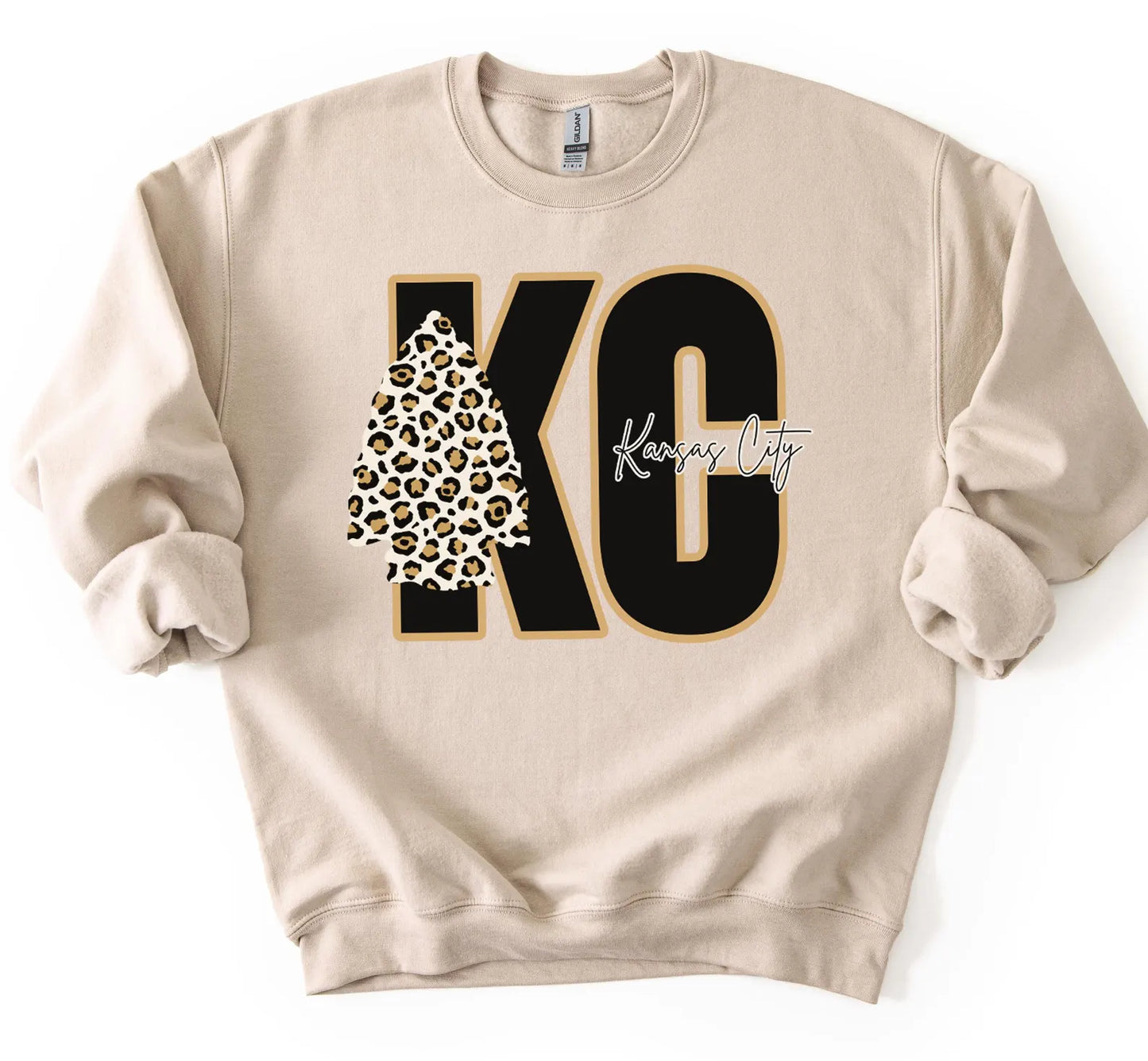 **DEAL OF THE DAY** Natural Leopard KC Kansas City Sand Sweatshirt