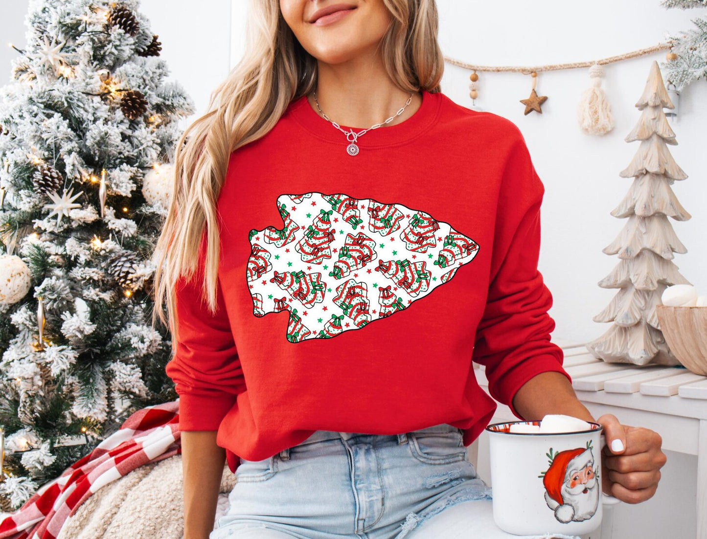 **HALFTIME DEAL** Multi Arrowhead Cake Treats Red Sweatshirt