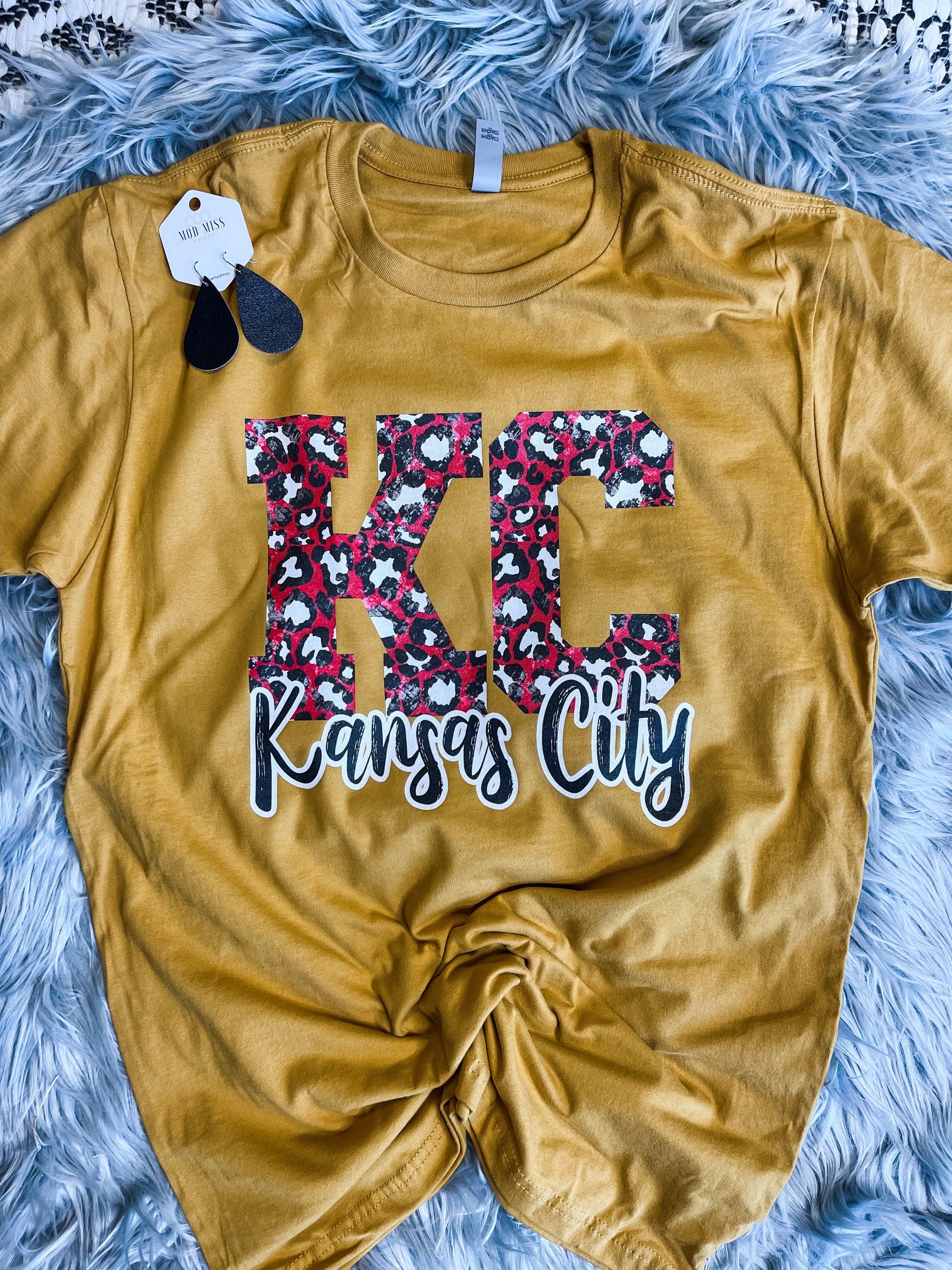 KC Kansas City Red Leopard Tee