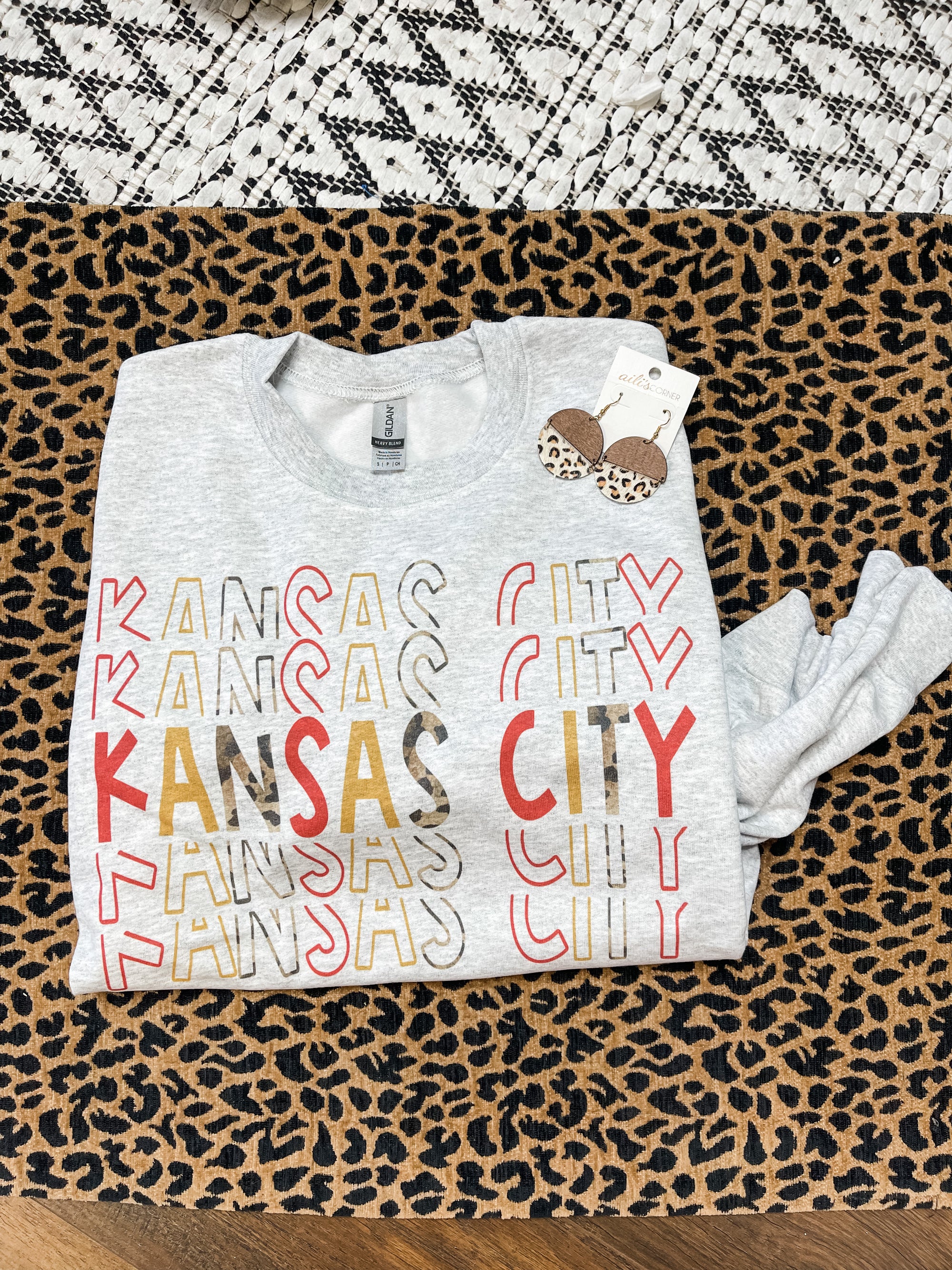 Kansas City Retro Repeat Ash Sweatshirt