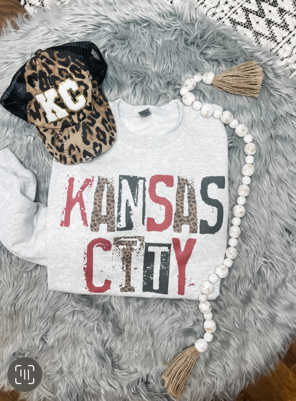 Red & Leopard Kansas City Ash Sweatshirt