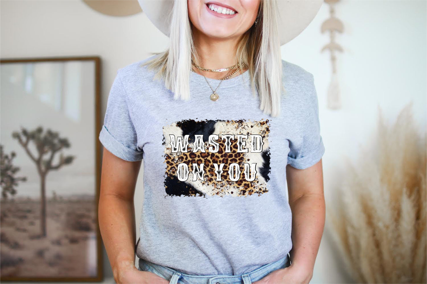 Wasted On You Heather Grey Tee