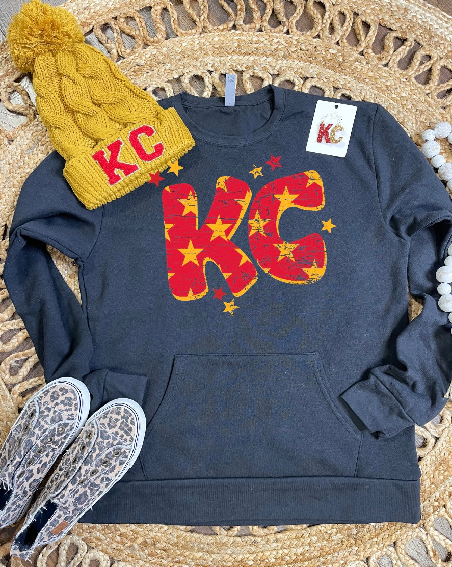 KC Stars Black Pocket Sweatshirt