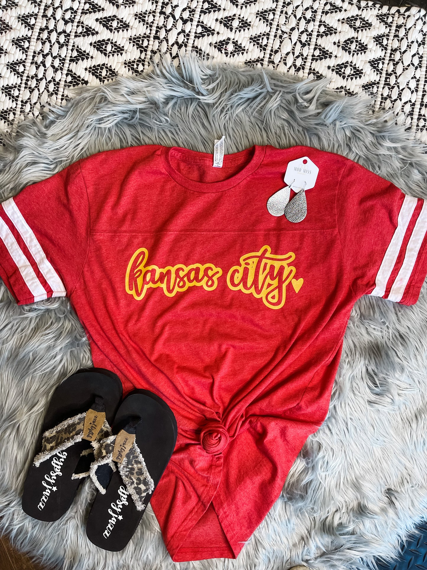 Yellow Kansas City Script Tee
