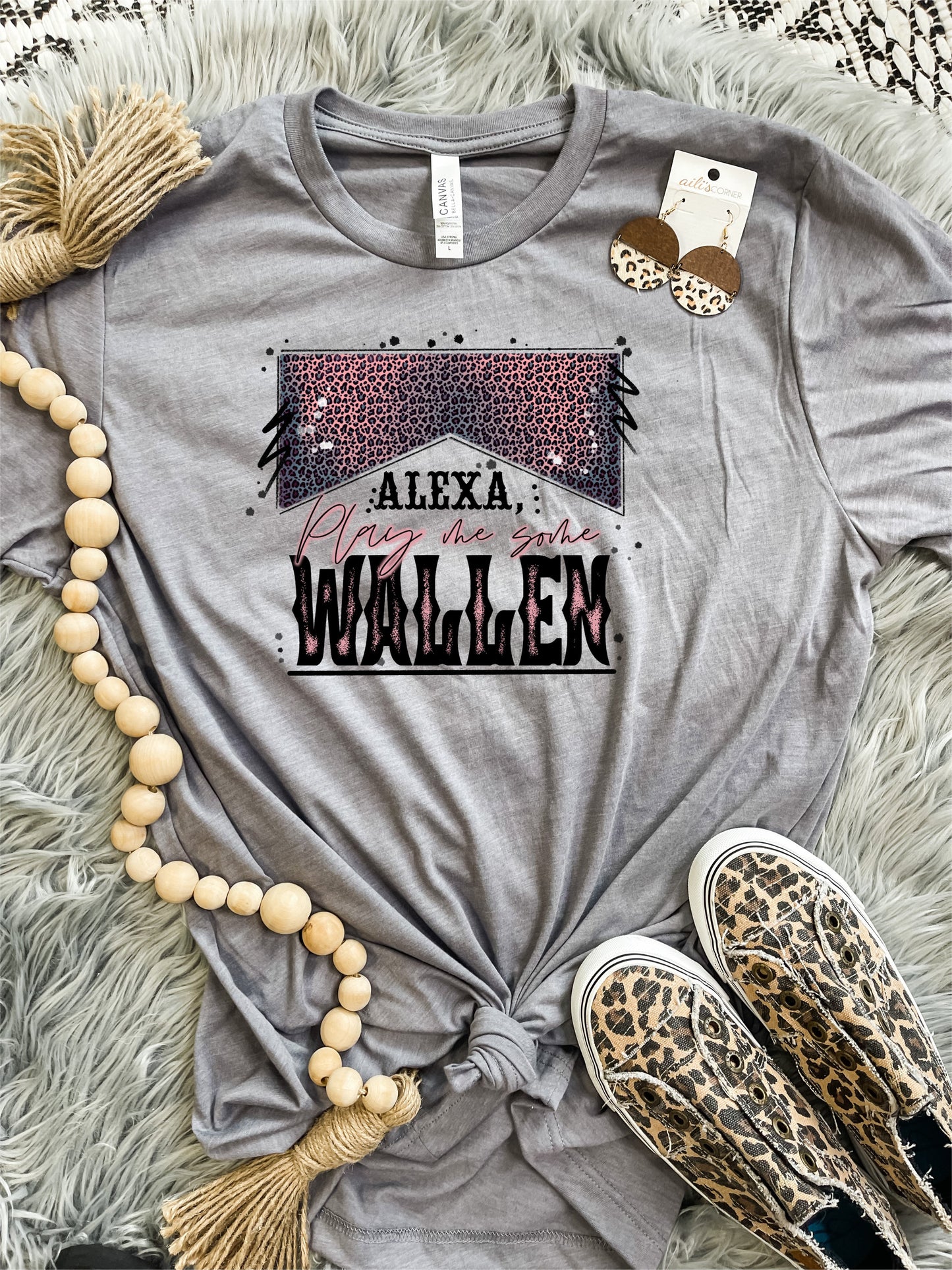 Leopard Alexa, Play Some Heather Storm Tee