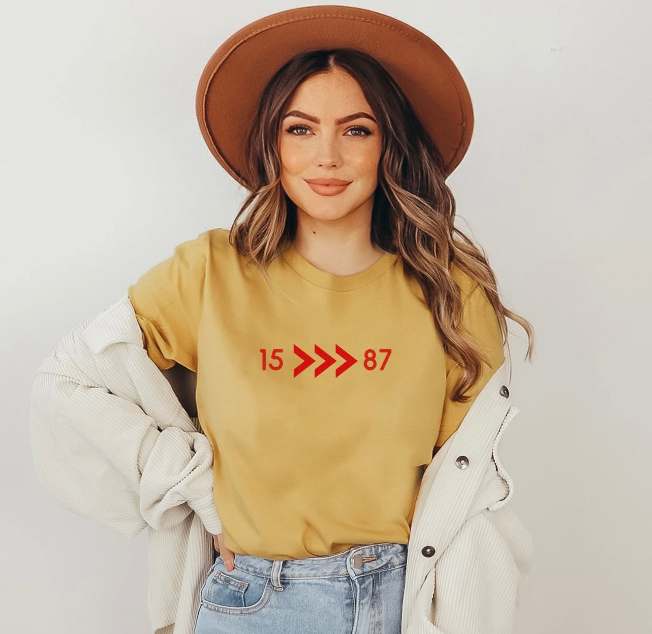 15 >>> 87 Mustard Tee