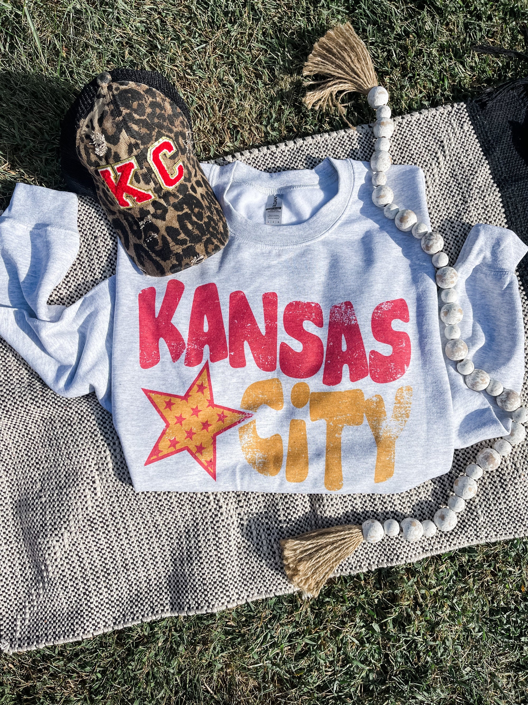 Kansas City Grunge Star Ash Sweatshirt