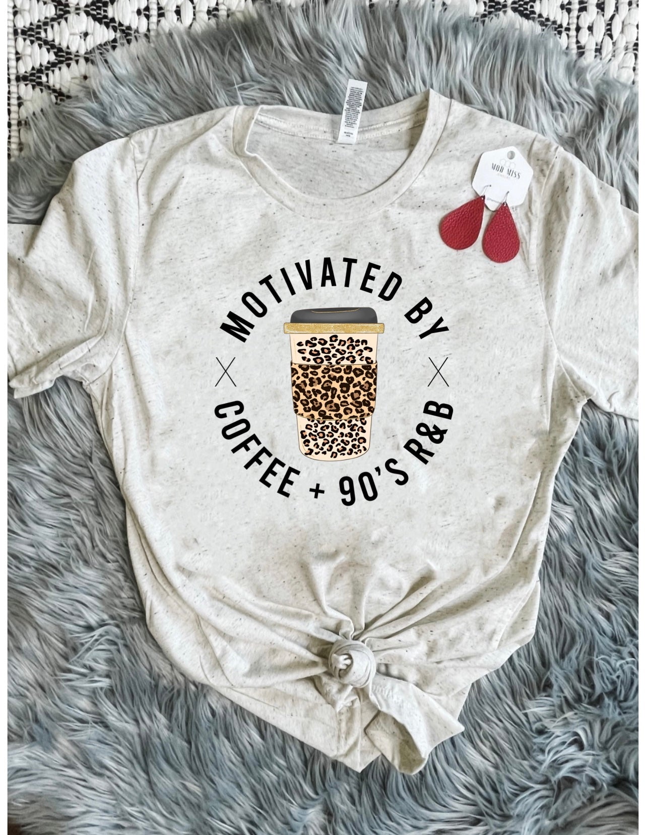 Motivated By Coffee & 90's R & B Oatmeal Tee