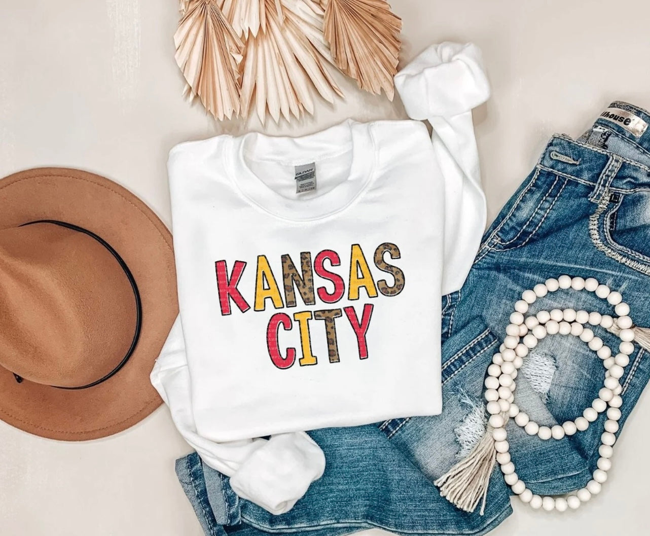 Kansas City White Sweatshirt