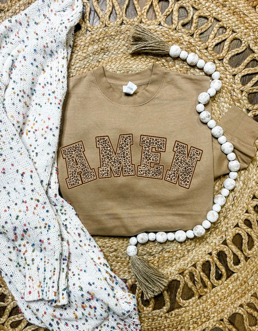 Amen Leopard Crewneck Sweatshirt
