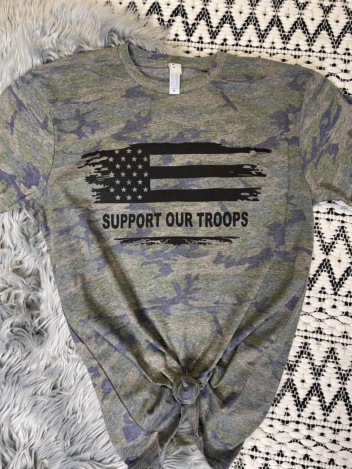 Support Our Troops Camo Tee