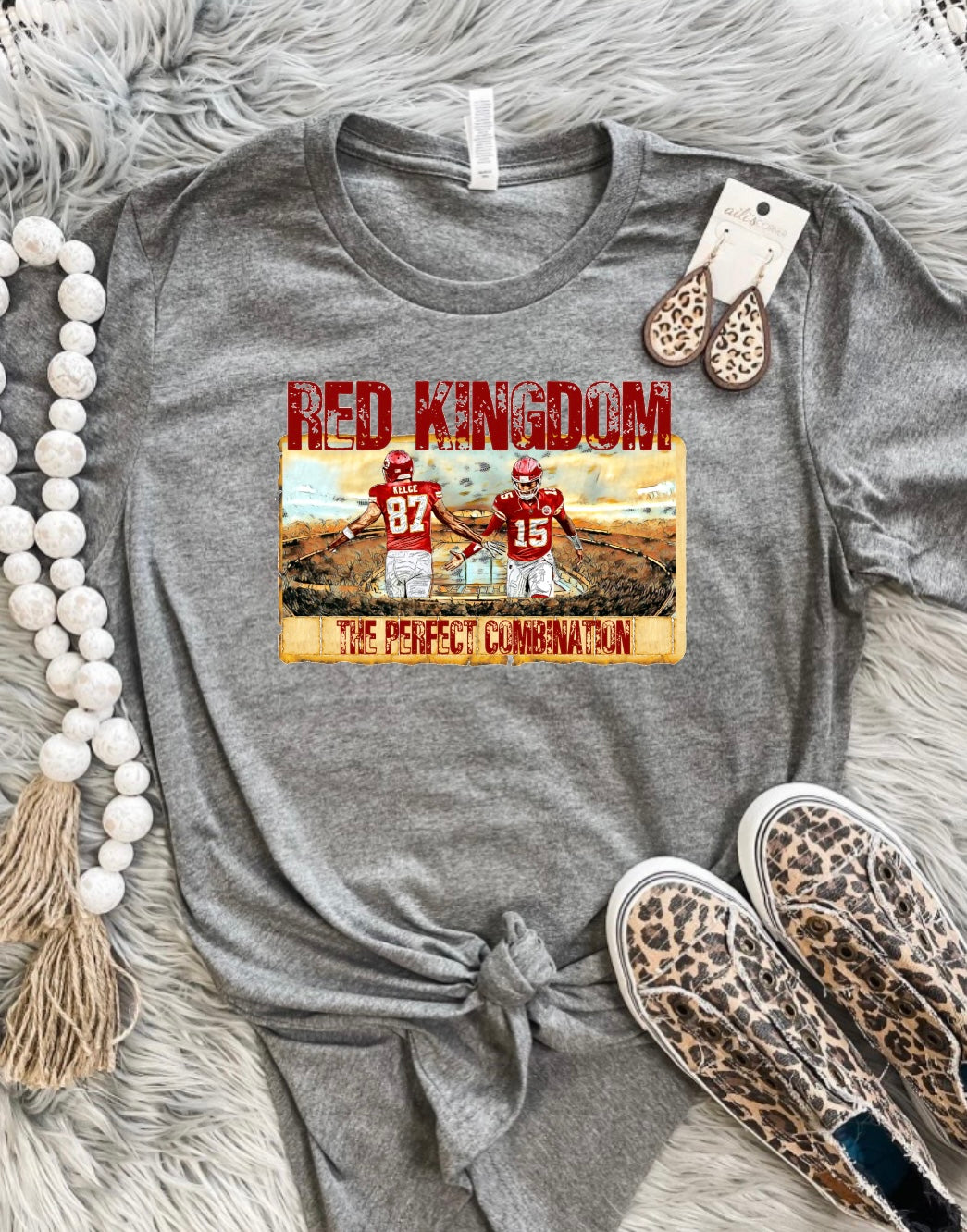 Red Kingdom Charcoal Tee